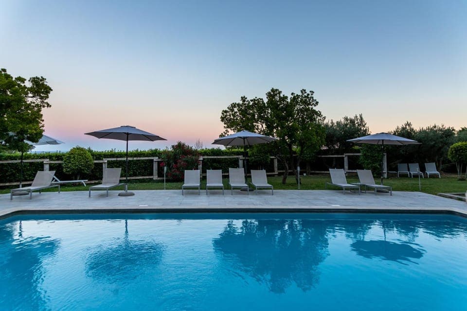 Swimming pool, Sunset