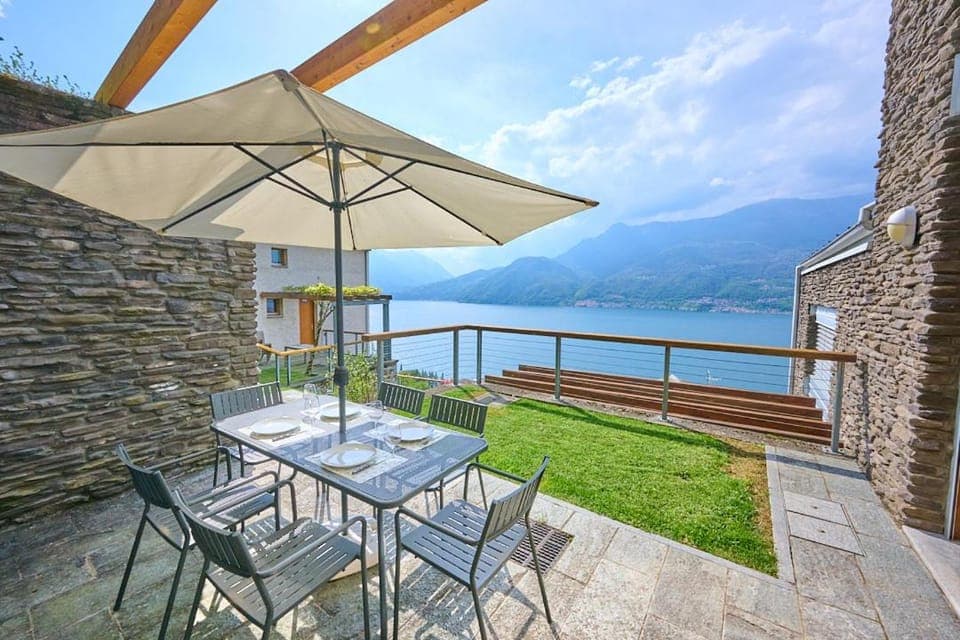 Patio, Spring, Day, View (from property/room), Garden view, Garden view, Lake view, Mountain view, Mountain view