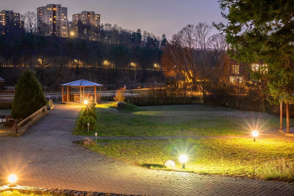 Property building, Natural landscape, Garden