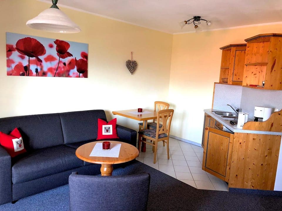 Kitchen or kitchenette, Living room, Dining area