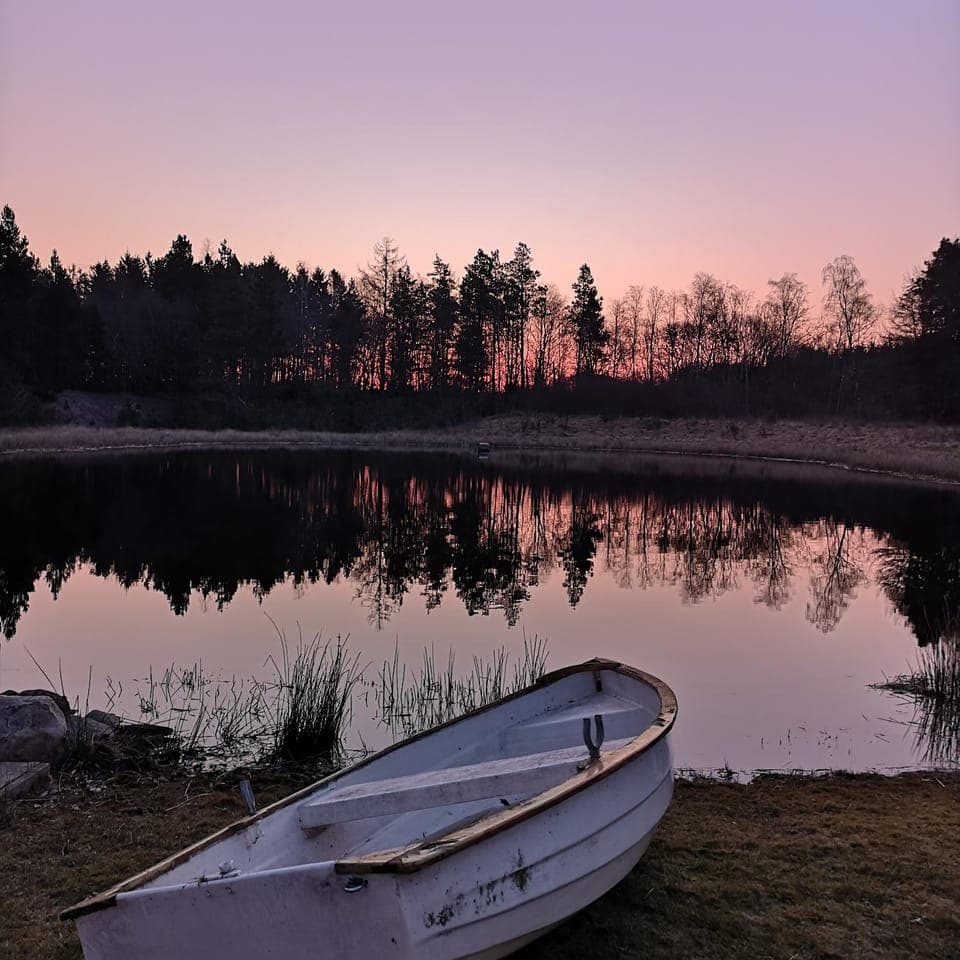 Natural landscape, Lake view, Sunset