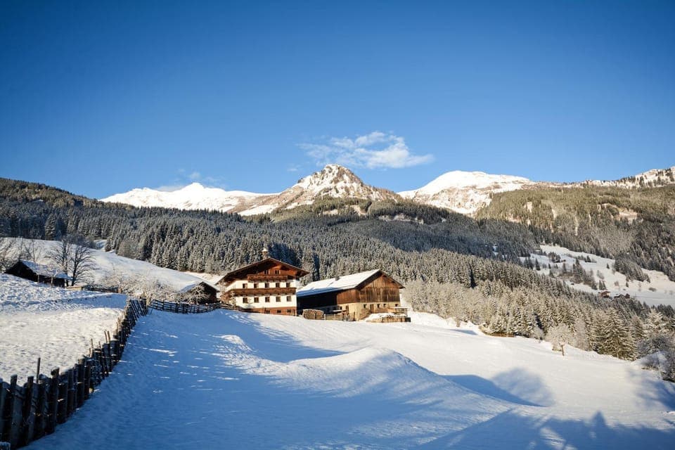 Property building, Natural landscape, Winter, Mountain view