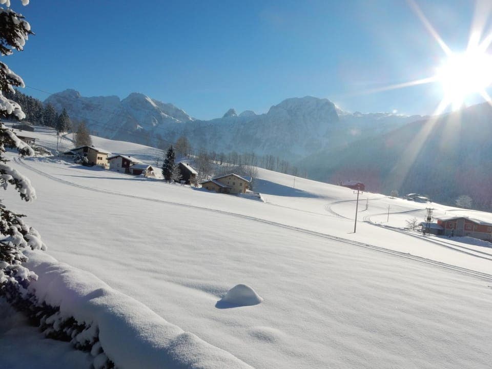 Natural landscape, Winter, Mountain view