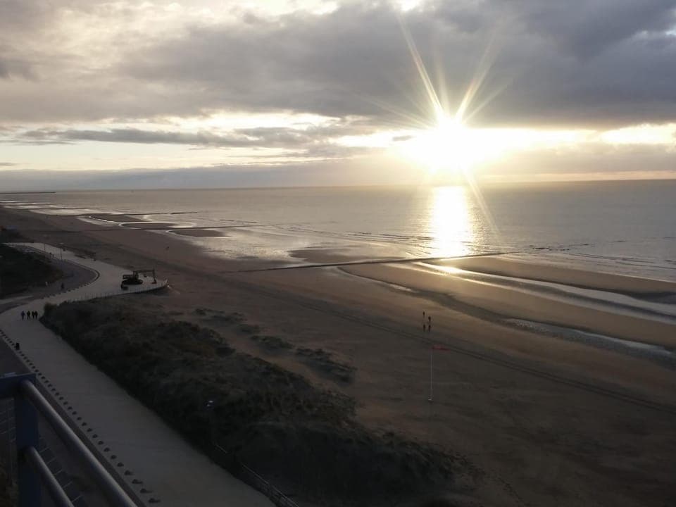 Beach, Sea view, Sunset