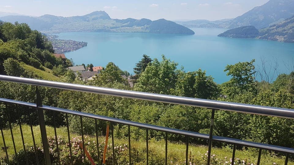 Natural landscape, Balcony/Terrace, Lake view
