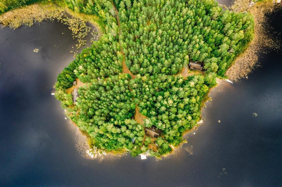 Day, Natural landscape, Bird's eye view, Lake view