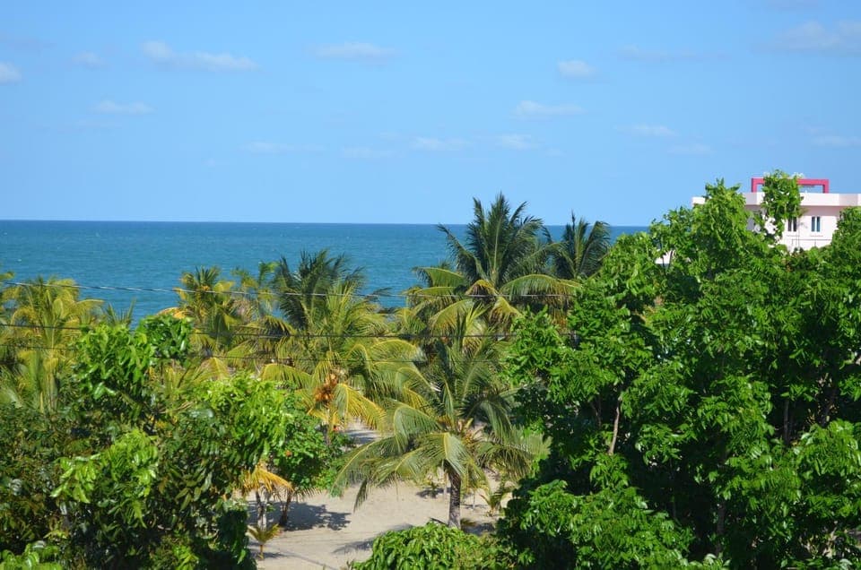 Patio, Bird's eye view, Balcony/Terrace, Beach, Sea view
