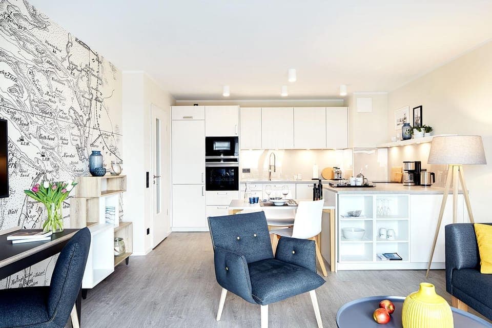 Kitchen or kitchenette, Living room