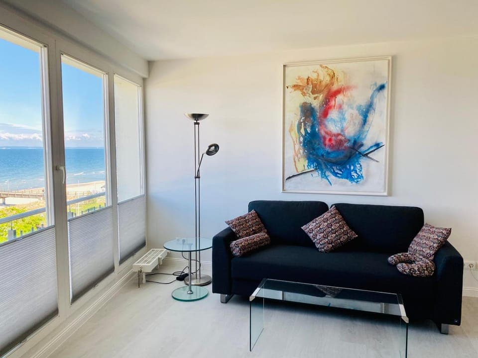 Living room, Seating area, Sea view