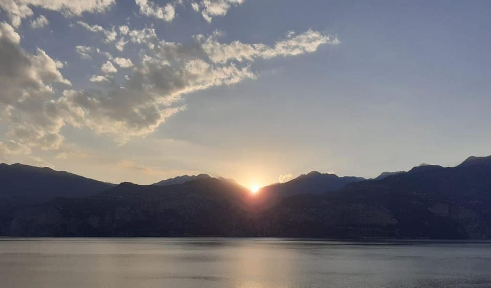 Lake view, Mountain view, Sunset