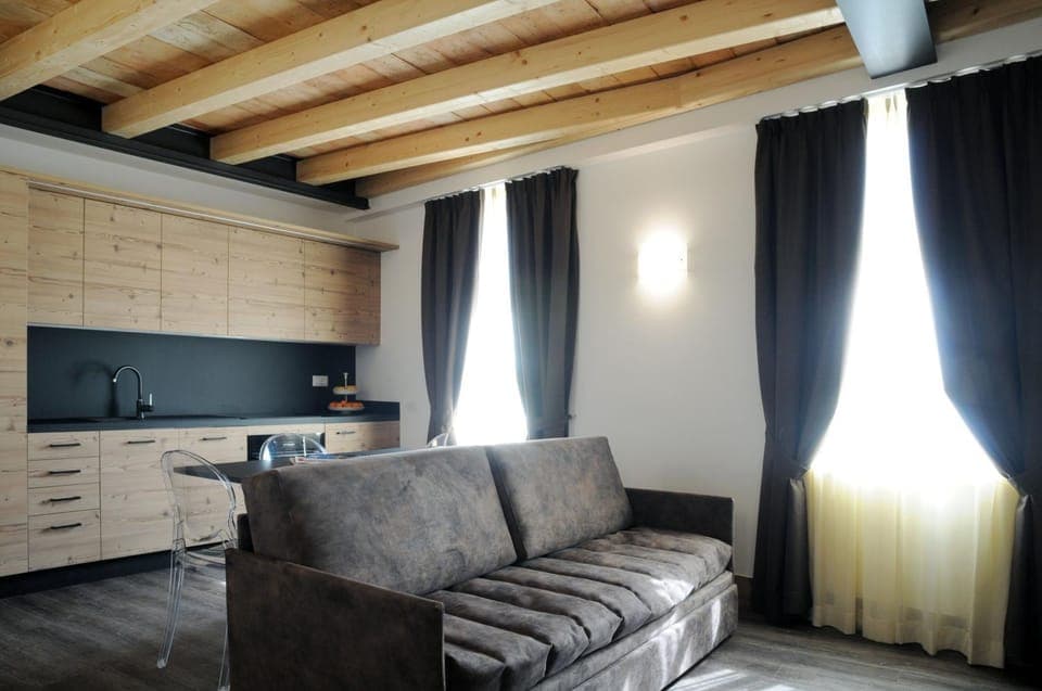 Kitchen or kitchenette, Living room, Dining area