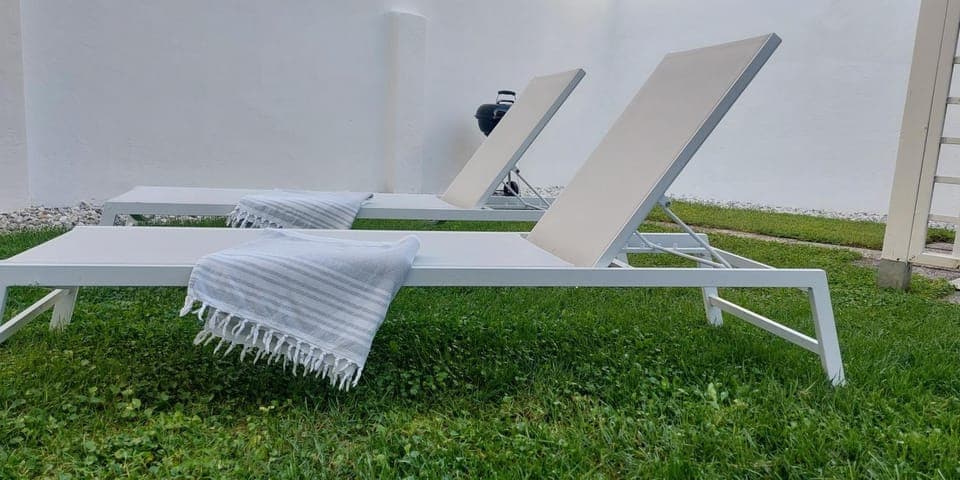 Spring, Summer, Garden, Solarium, Garden view, sunbed