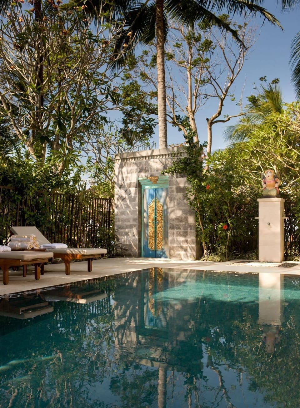 Natural landscape, Garden, Garden view, Pool view, Swimming pool