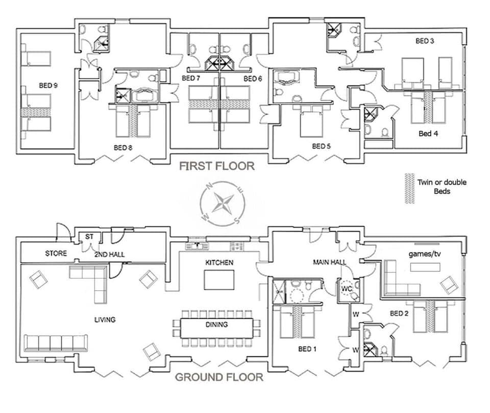 Bird's eye view, Floor plan