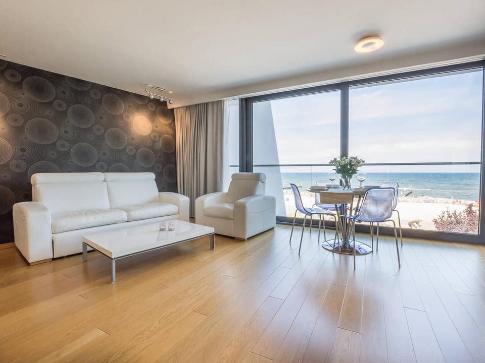 Living room, Seating area, Sea view