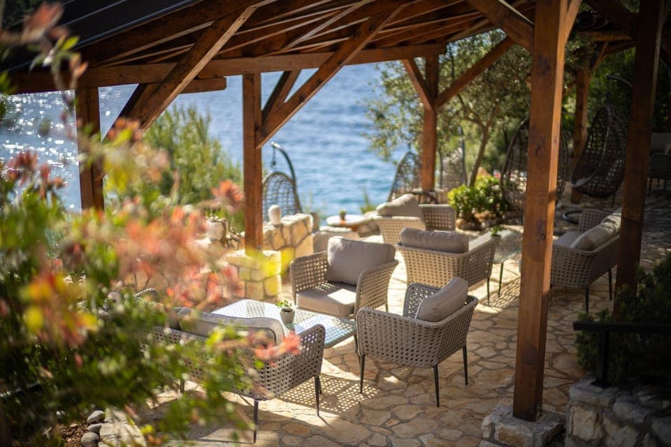 Patio, Day, Natural landscape, View (from property/room), Balcony/Terrace, Seating area, Garden view, Sea view