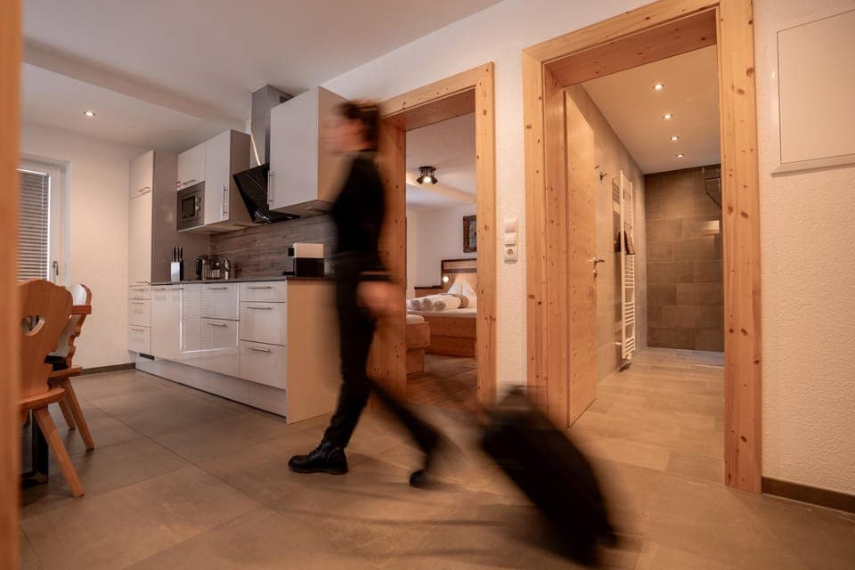 Living room, kitchen