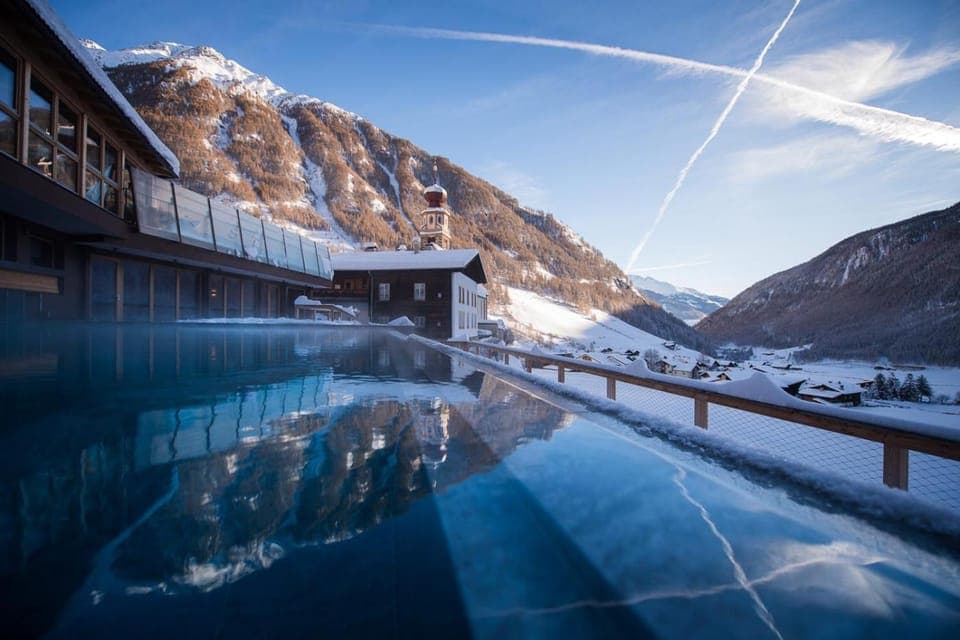 Winter, Pool view, Swimming pool