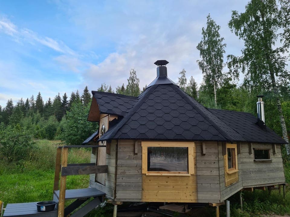 House with private beach Nature lodge in Finland