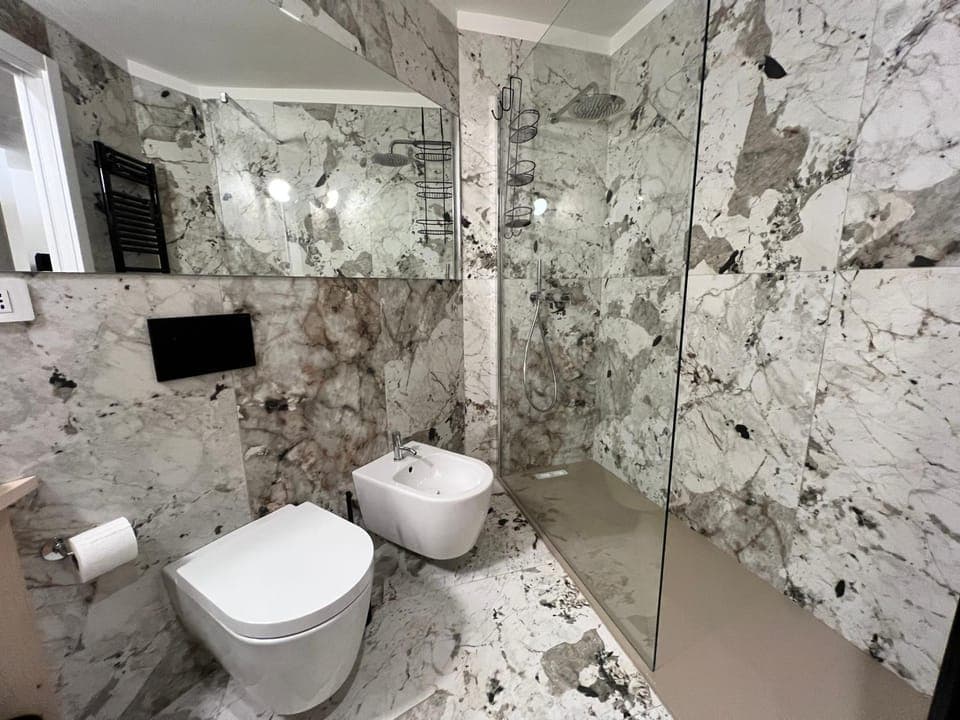 Shower, Toilet, Bathroom, towels