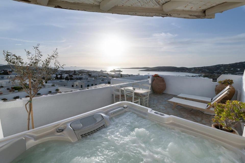 Hot Tub, Balcony/Terrace, City view, Sea view, Sunset