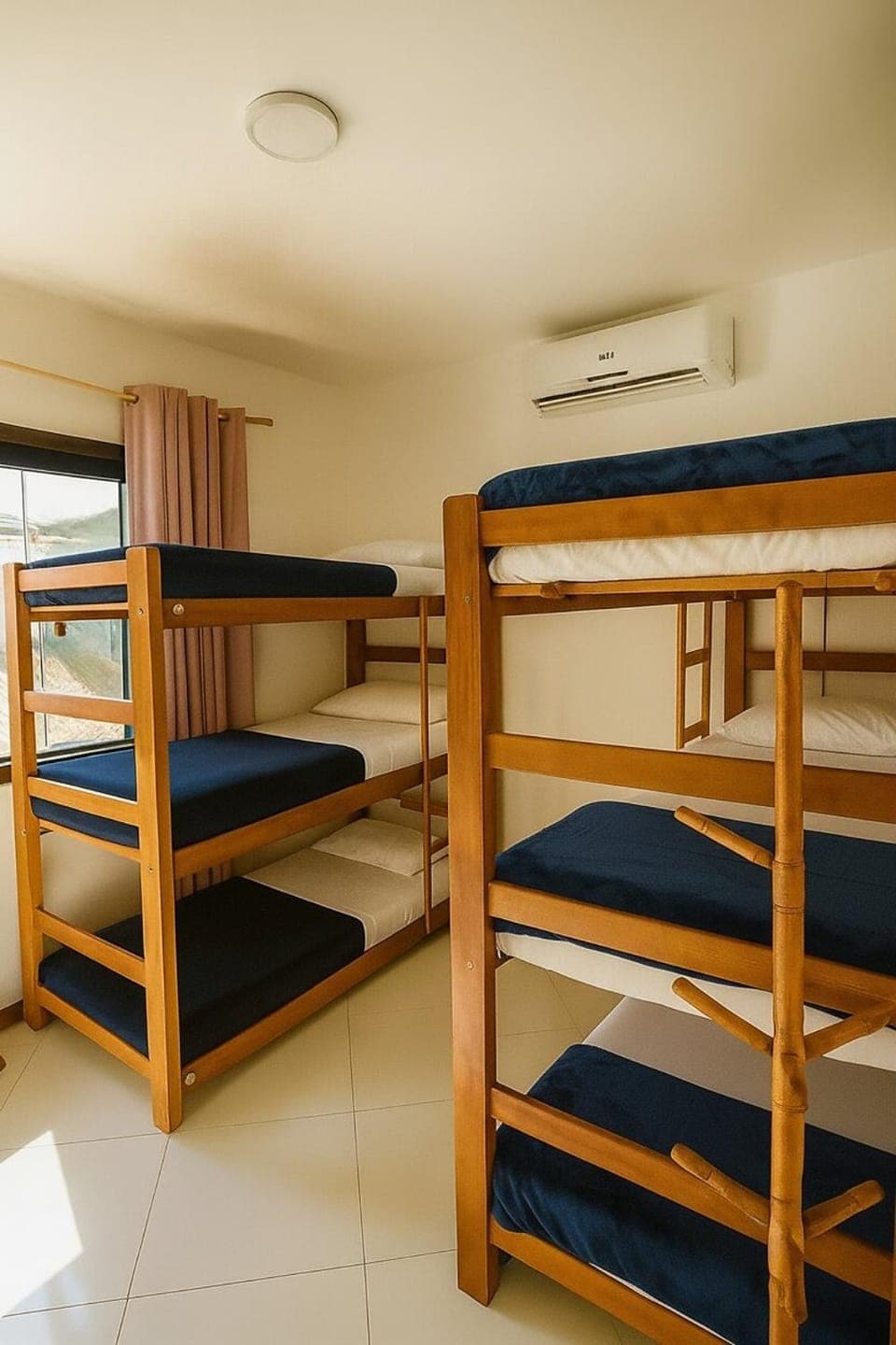 Bed, Photo of the whole room, Bedroom, bunk bed, air conditioner