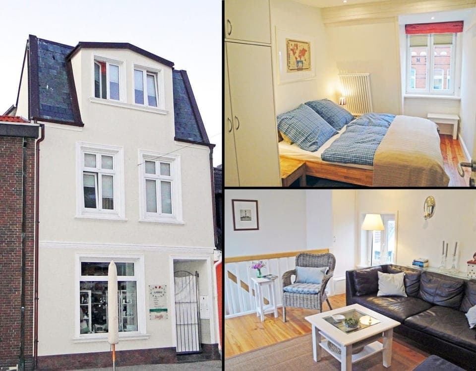 Property building, Bed, Living room, Photo of the whole room, Seating area, Bedroom