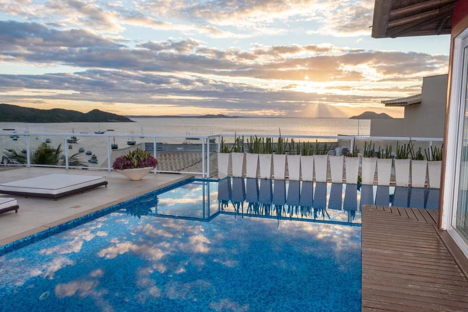 Pool view, Swimming pool, Swimming pool, Sunset