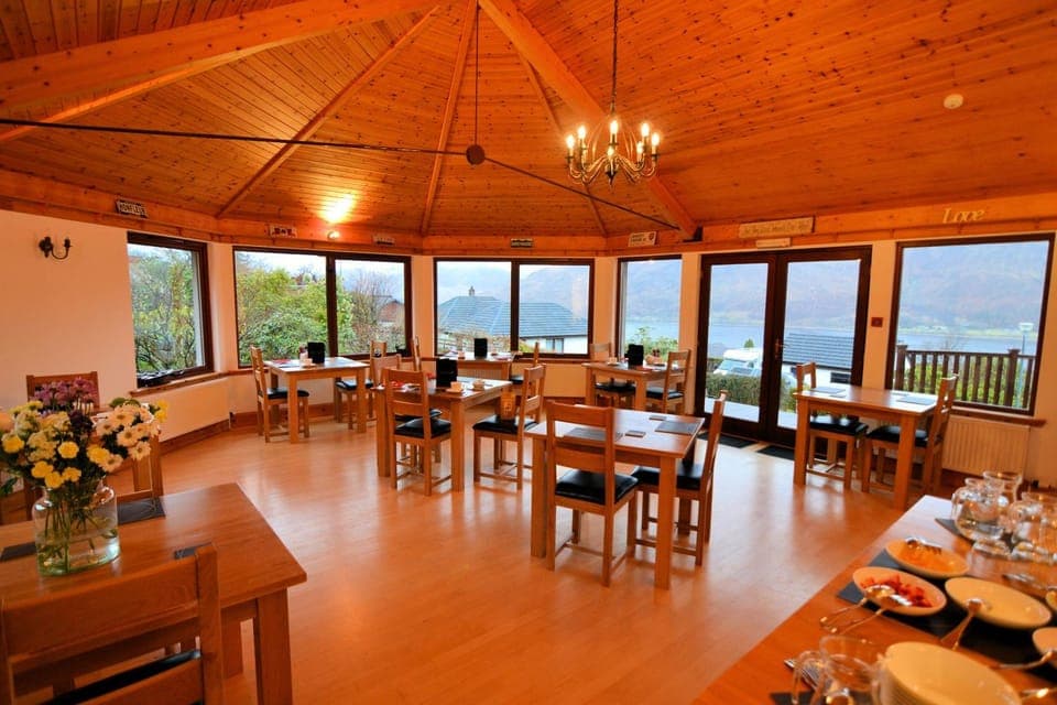 Property building, Dining area, Garden view