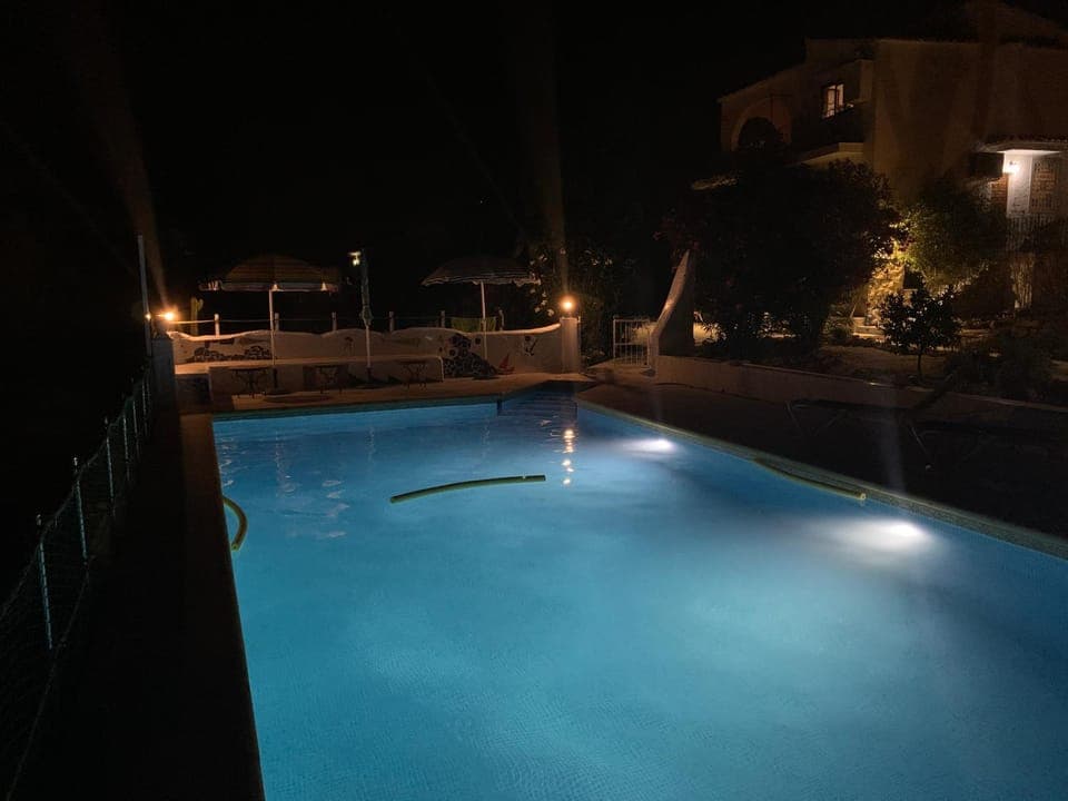 Facade/entrance, Night, Summer, Garden, Swimming pool