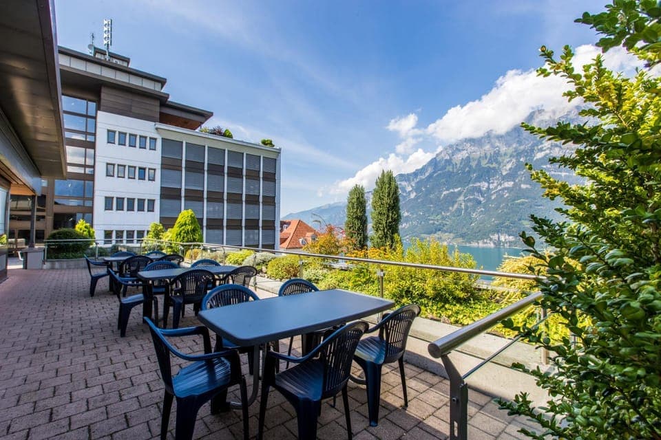 Patio, Spring, Day, Natural landscape, View (from property/room), Balcony/Terrace, Lake view, Mountain view