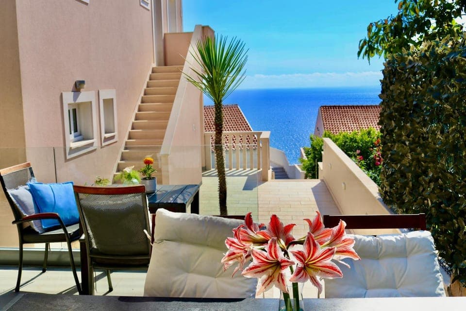Patio, Day, View (from property/room), Seating area, Sea view