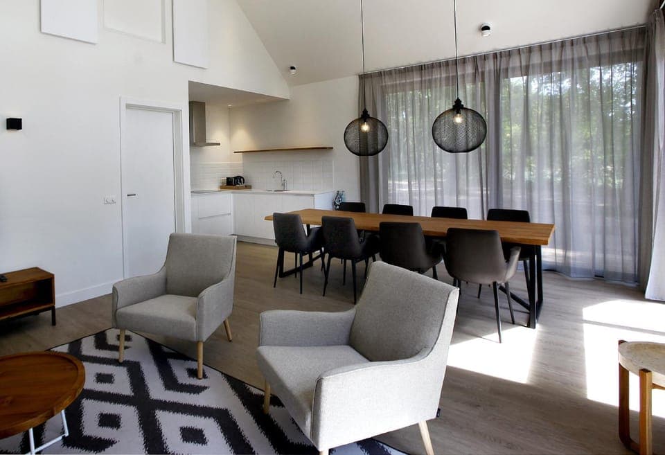 Living room, kitchen