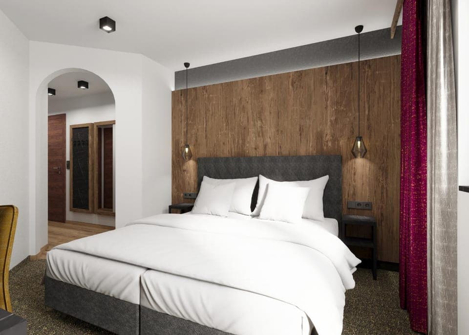 Photo of the whole room, Bedroom, Guests, furniture, safe