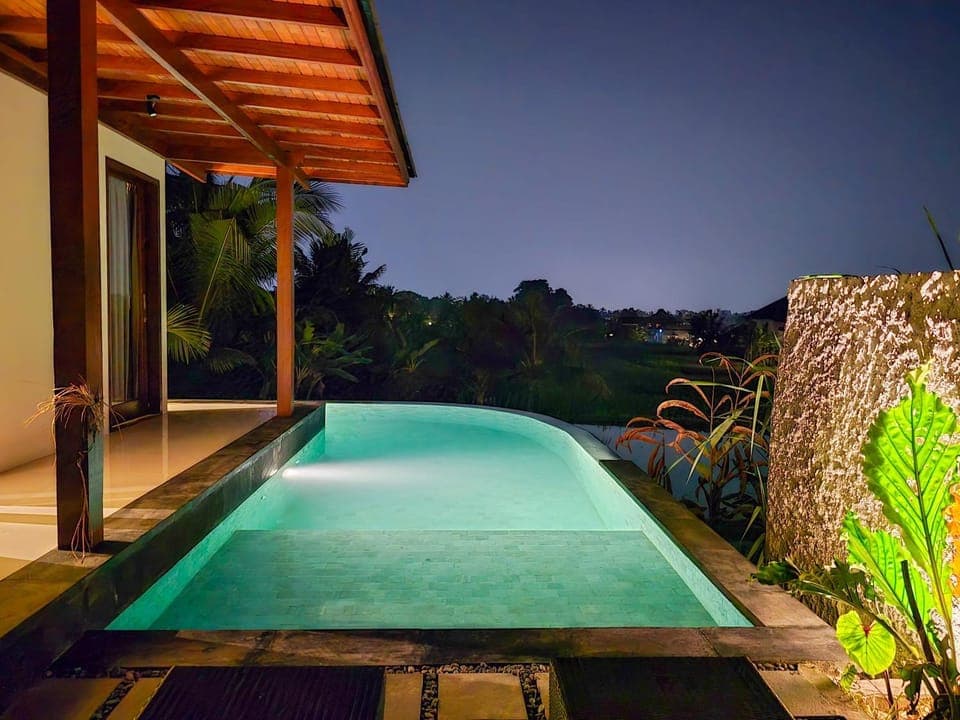 Night, Natural landscape, Pool view, Swimming pool
