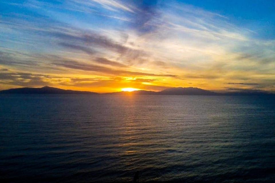 Natural landscape, Sea view, Sunset