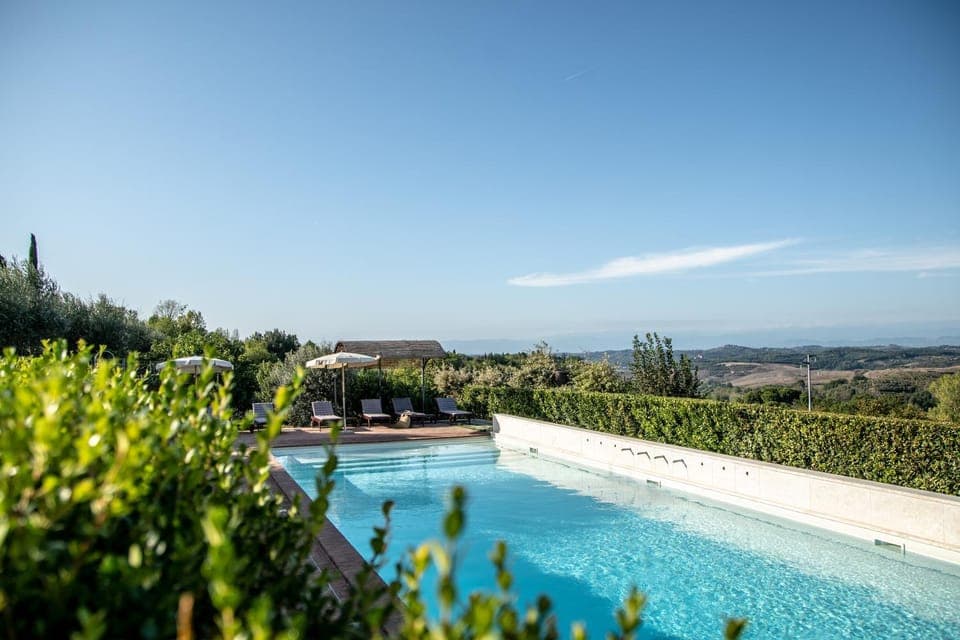 Natural landscape, Pool view, Swimming pool, sunbed