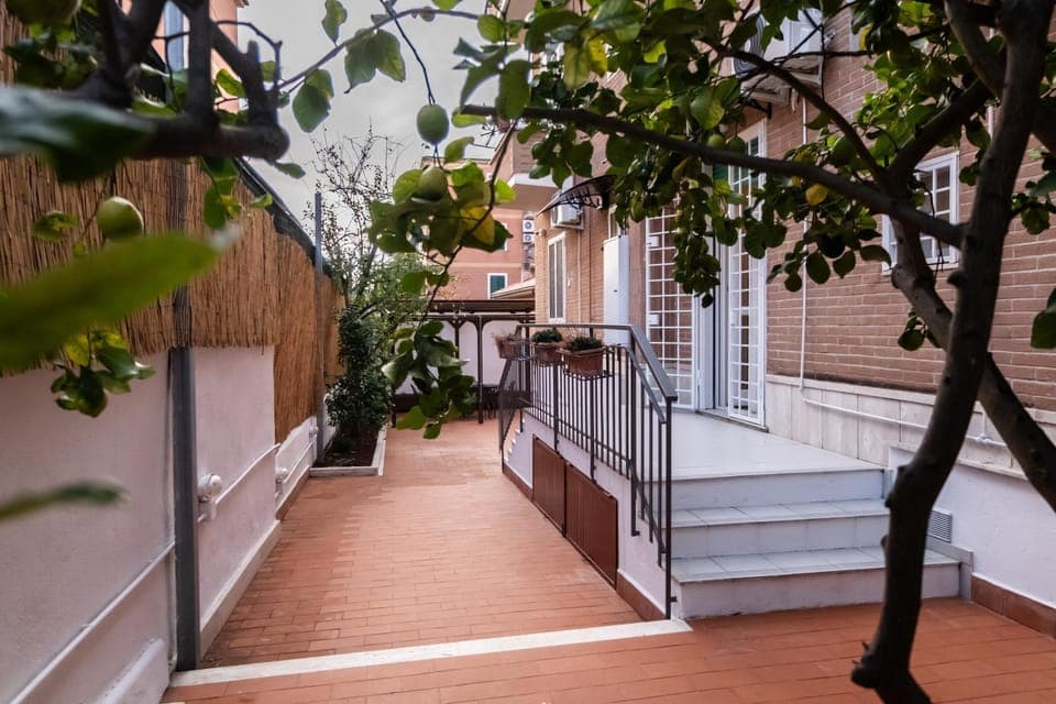 Property building, Day, Garden, View (from property/room), Balcony/Terrace, Garden view