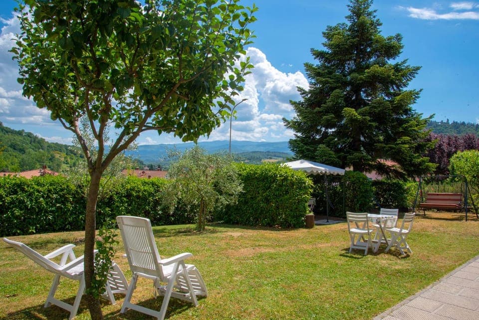 Patio, Natural landscape, Summer, Garden, Mountain view