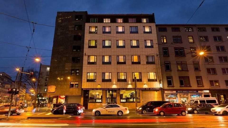 Property building, Night, City view, Street view