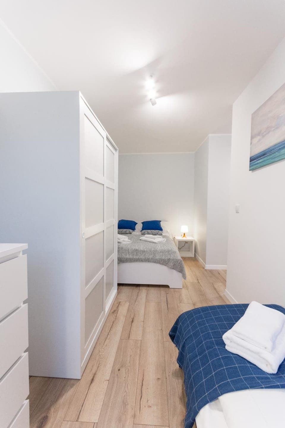 Bed, Photo of the whole room, Bedroom, towels, wardrobe