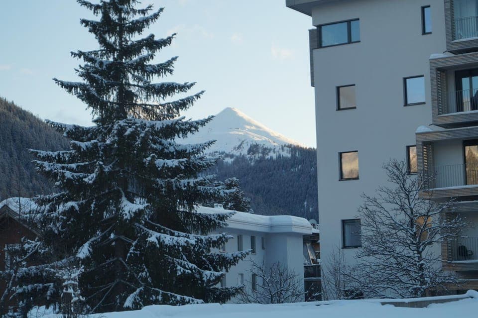Property building, Winter, Mountain view