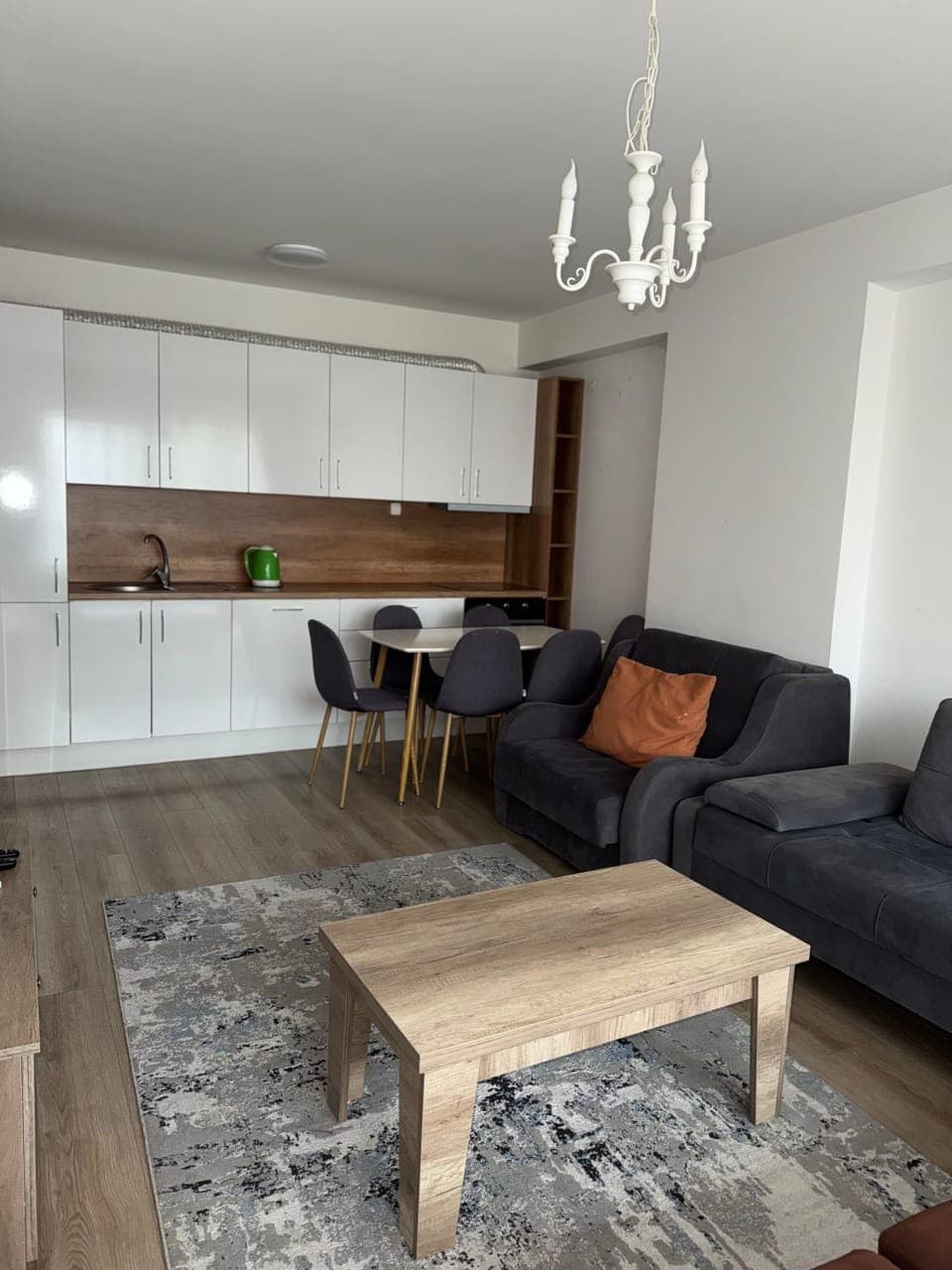 Kitchen or kitchenette, Living room, Dining area