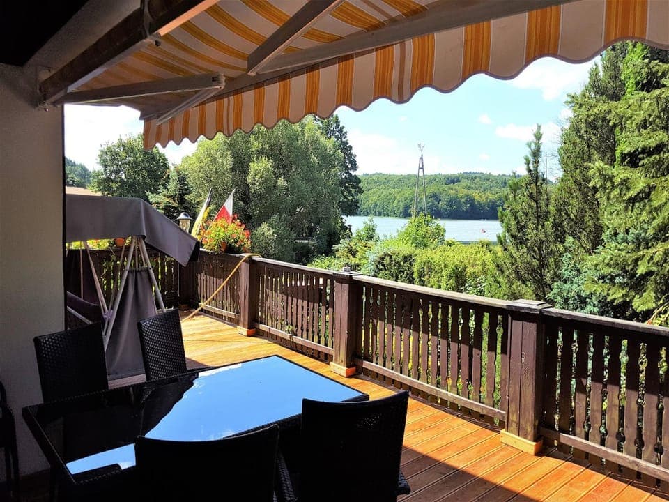 Patio, Spring, Day, Natural landscape, View (from property/room), Balcony/Terrace, Lake view