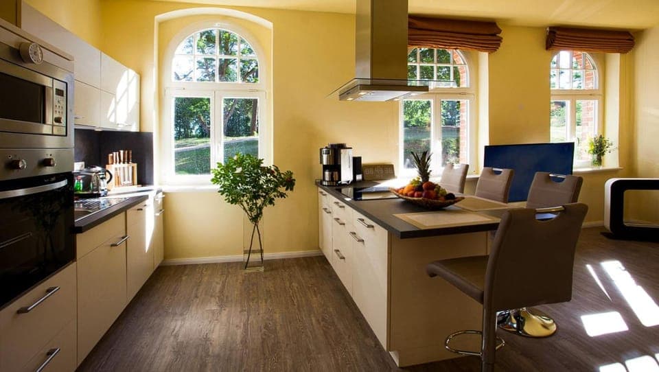 Day, Kitchen or kitchenette, Seating area, minibar, pet friendly, stove, kitchen