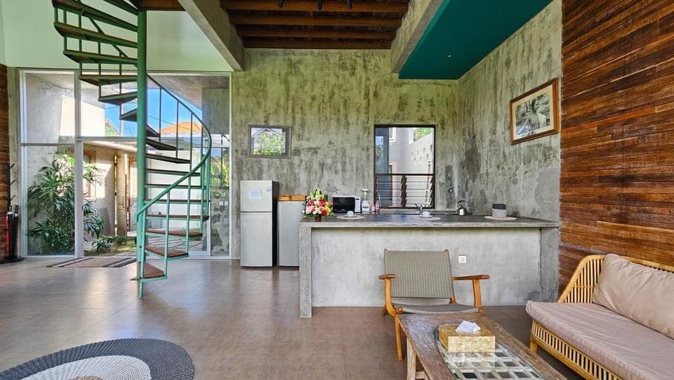 Kitchen or kitchenette, Living room, Dining area