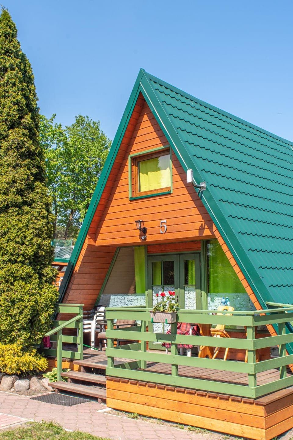 Property building, Spring, Garden view