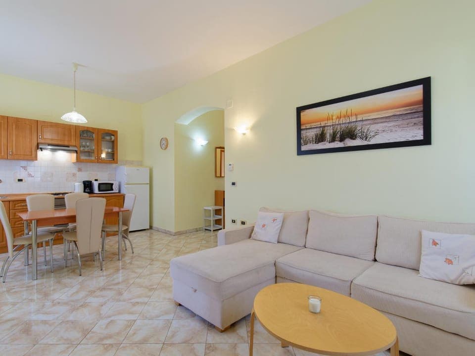 Living room, kitchen