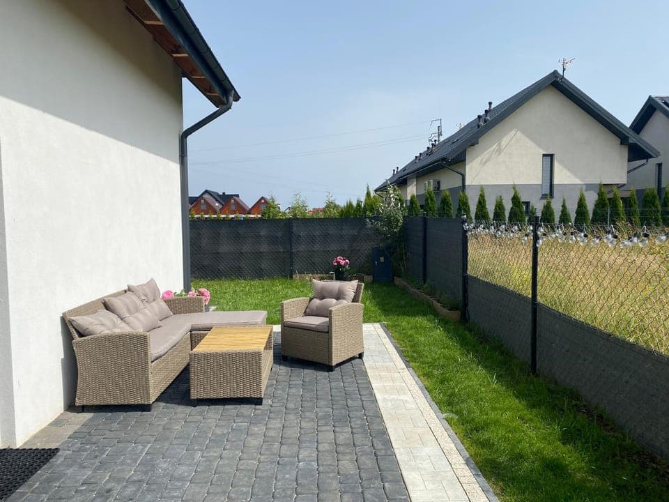 Property building, Patio, Garden, Seating area, Garden view