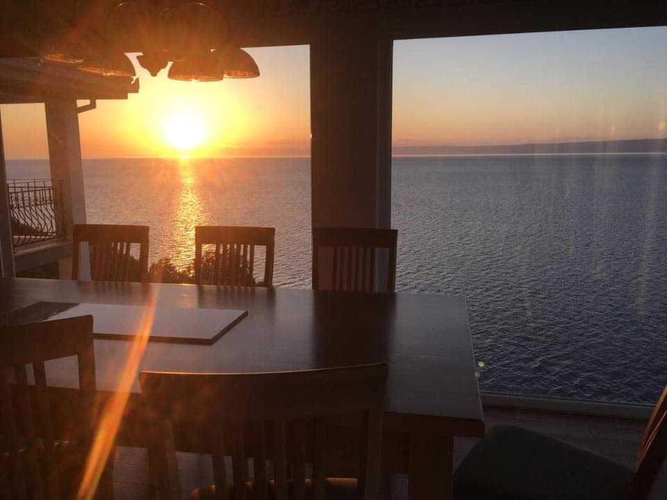 Dining area, Sea view, Sunset